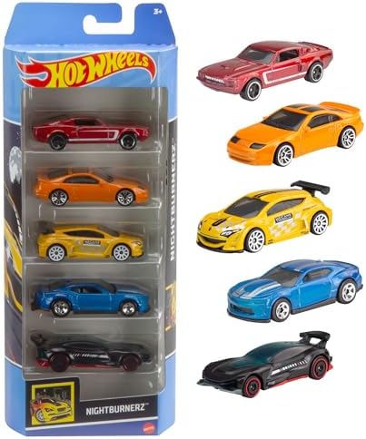 Hot Wheels 164 Scale Die-Cast Toy Cars 5-Pack Set of 5 Toy Race Cars Hot Rods Character