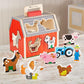 Melissa & Doug Melissa Doug Wooden Take-Along Barn Toy with Flip-Up Roof and Handle 10