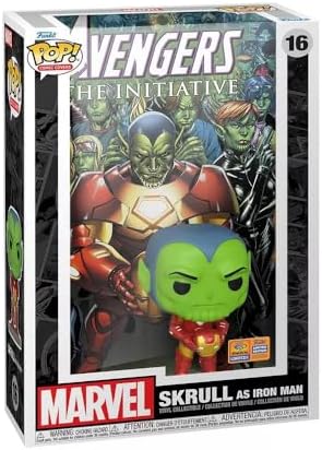 Funko Pop Cover Art Marvel Collection Vinyl Figure Comic Covers Skrull as Iron Man