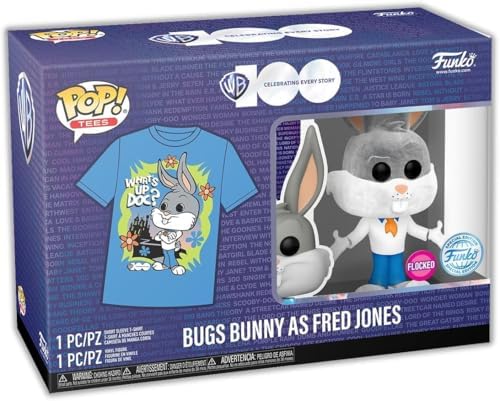 Funko Pop Tee Bugs Bunnya as Fred Jonesa Flocked - 3 Extra Large - 3XL - T-Shirt -