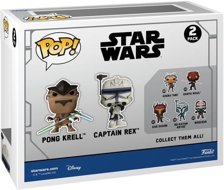 Funko Pop Star Wars Pong Krell vs Captain Rex 2-Pack top