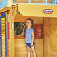 Little Tikes Real Wood Adventures 5-in-1 Game House Outdoor Wood Game Playhouse for All