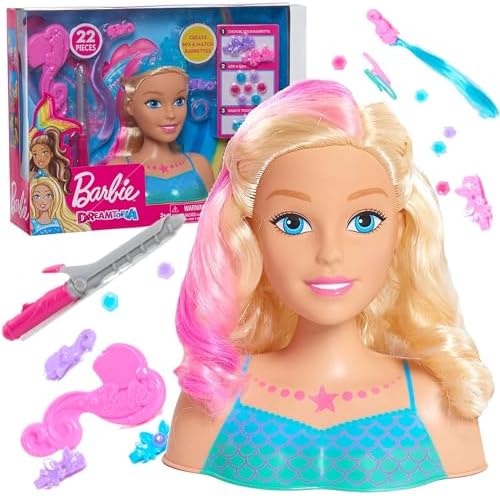 Barbie Dreamtopia Mermaid Styling Head 22 pieces for Ages 3 Up by Just Play