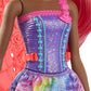 Barbie Dreamtopia Fairy Fashion Doll Pink Hair with Removable Skirt Headband Wings