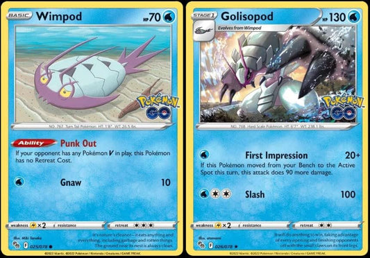Pokemon Golisopod 026078 - Pokemon Go - Foil - Evolution Card Lot - Wimpod