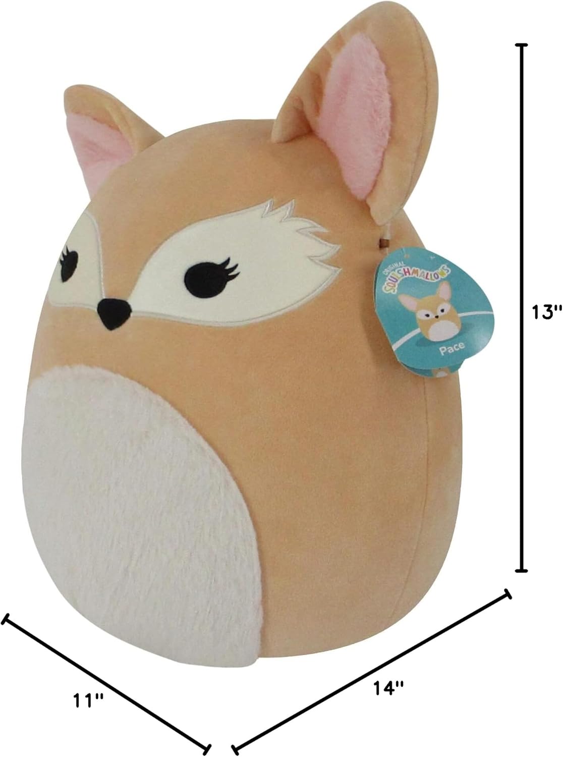 Squishmallows 14-Inch Pace Tan Fennec Fox - Large Ultrasoft Official Kelly Toy Plush