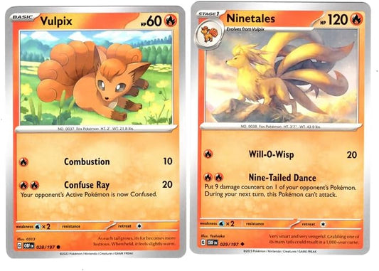 Pokemon Ninetales 029197 - Obsidian Flames - Pokemon Evolution 2 Card