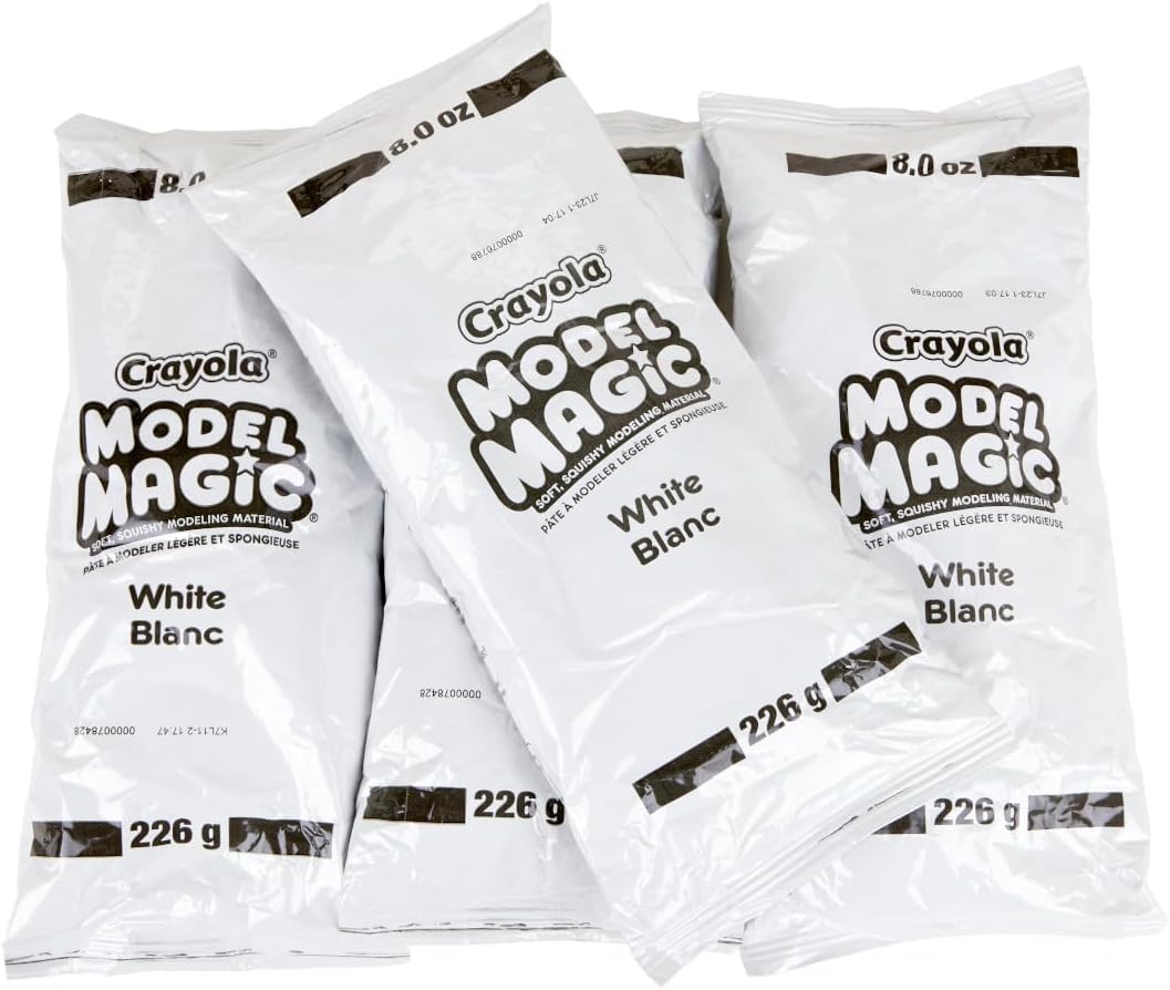 Crayola Model Magic White Modeling Clay Alternative Reusable Sculpting Material Air Dry