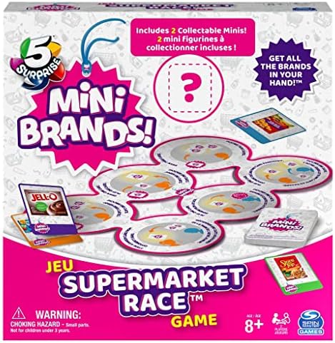 Spin Master 6063724 Surprise Mini Brands Supermarket Race Board Game
