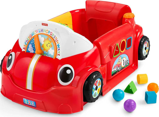 Fisher-Price Baby Toy Laugh Learn Crawl Around Car Red Activity Center with Educational