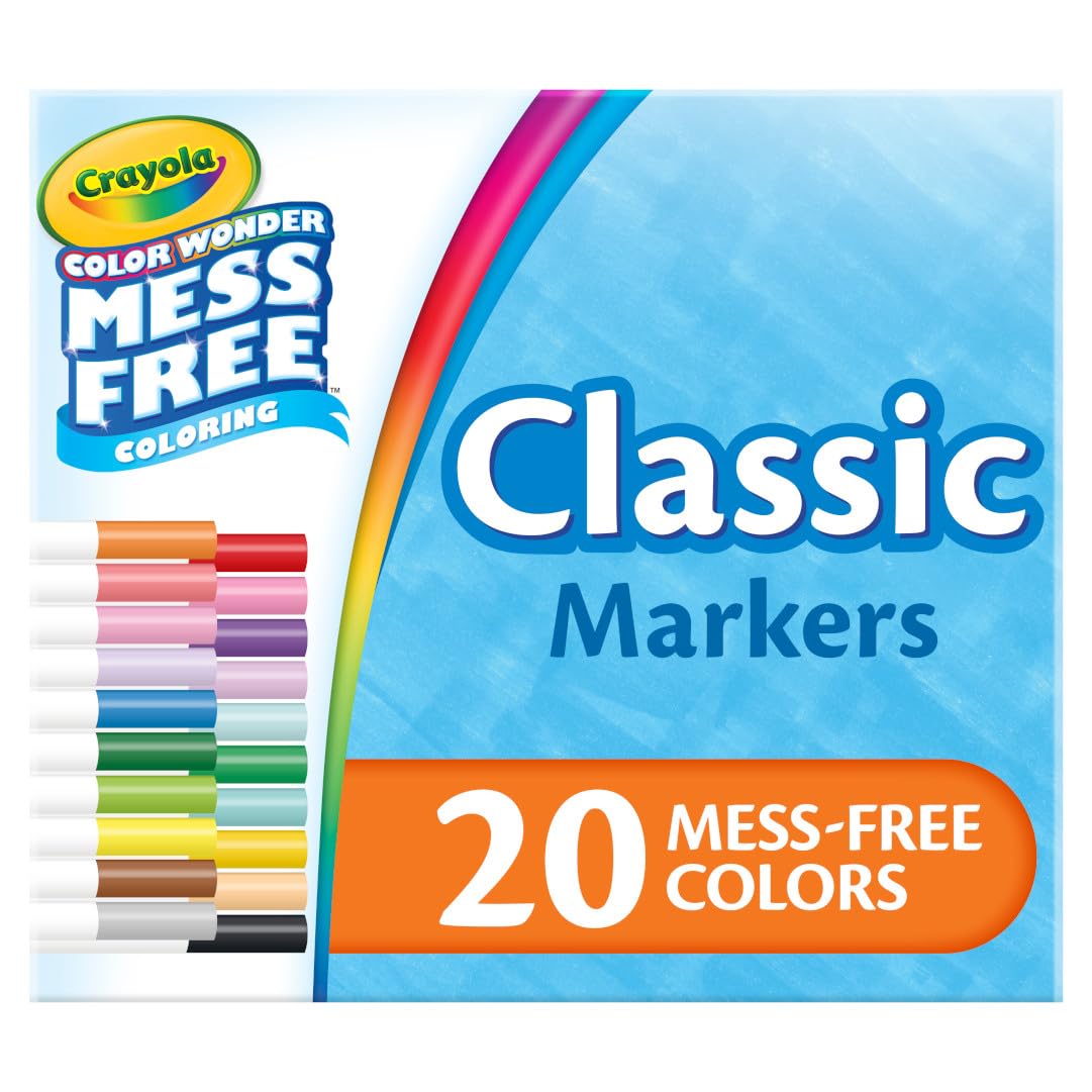 Crayola Color Wonder Marker Refill Set 20ct Mess Free Broad Line Markers for Toddlers