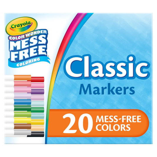 Crayola Color Wonder Marker Refill Set 20ct Mess Free Broad Line Markers for Toddlers