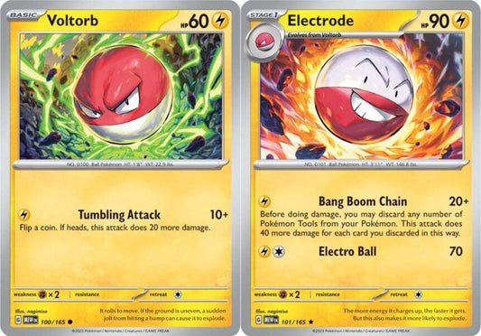 Pokemon Electrode 101165 - Voltorb - Pokemon 151 - Evolution 2 Card Set - Holo Rare