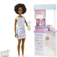 Barbie Careers Playset Ice Cream Shop Set with Brunette Fashion Doll Ice Cream Machine Molds Dough & Accessories