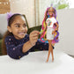 Barbie Fantasy Hair Doll A" Long Colorful Brunette Hair with Mermaid & Unicorn Outfit