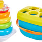 Fisher-Price Infant Toy Set Babys First Blocks 10 Shapes and Rock-a-Stack Ring Stacking
