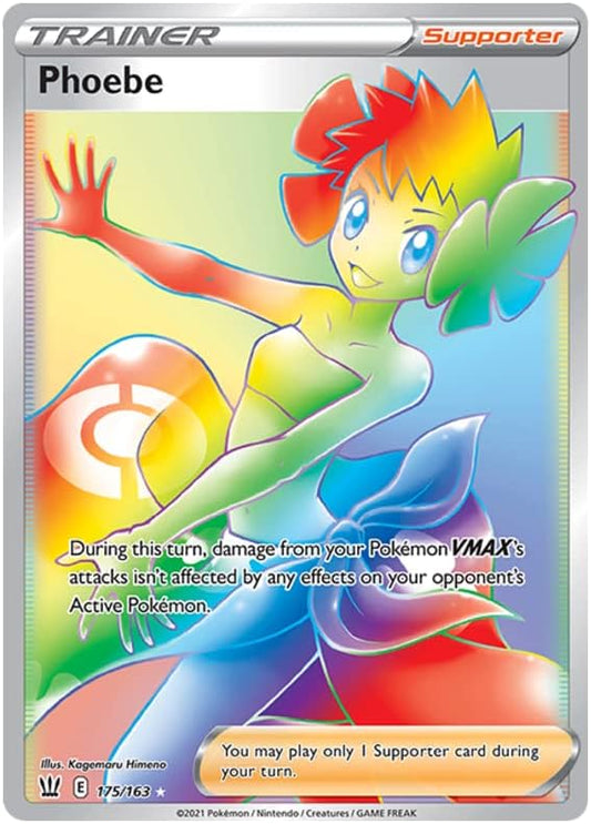 Pokemon Phoebe - 175163 - Secret Rare - Sword Shield - Battle Styles