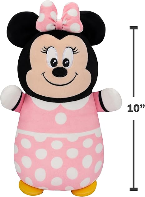 Squishmallows Original Disney 10-Inch Minnie Mouse HugMees - Medium-Sized Ultrasoft Official Jazwares Plush