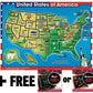 Melissa & Doug Melissa Doug Wooden USA Map Sound Puzzle