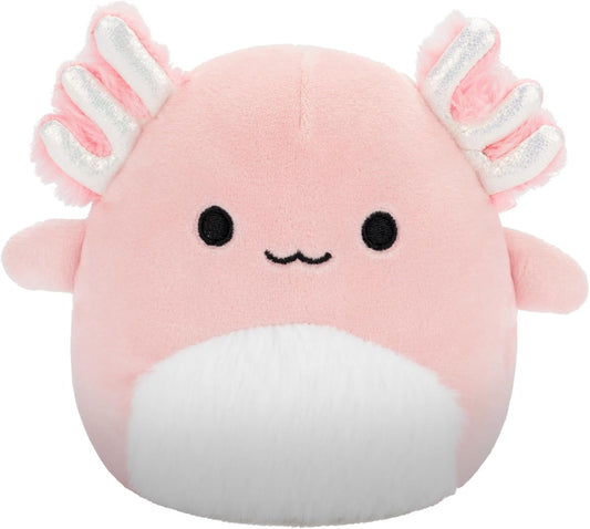 Squishmallows Original 5-Inch Archie Pink Axolotl with White Fuzzy Belly - Official Jazwares Plush