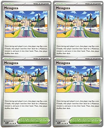 Pokemon Mesagoza 178198 - Scarlet Violet - Pokemon Trainer x4 Card Lot - Playset 4X