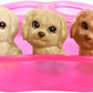 Barbie Doll Pets Set Blonde with Mommy Dog 3 Newborn Puppies with Color-Change Feature Pet