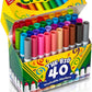Crayola Ultra Clean Washable Markers A" 40-Count Set for Kids – 40
