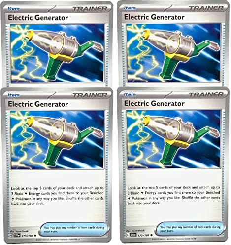 Pokemon Electric Generator 170198 - Scarlet Violet - Pokemon Trainer x4 Card Lot - Playset