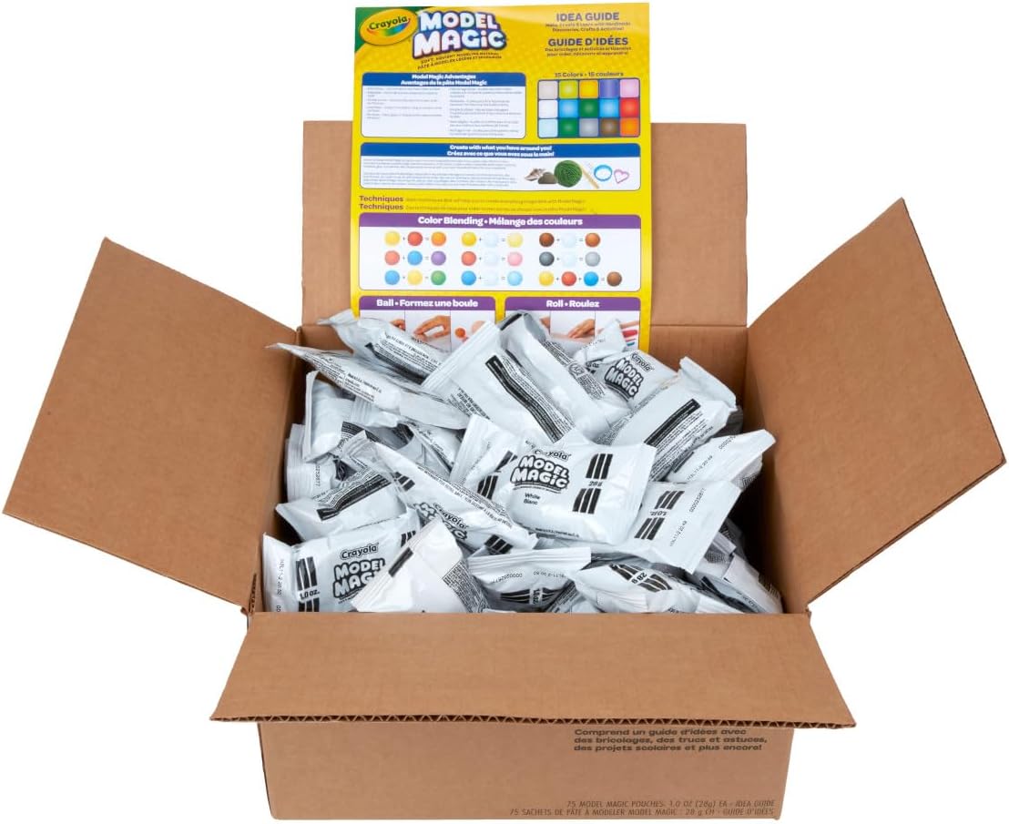 Crayola Model Magic A" White (75ct) 1oz Air-Dry Clay Packs – 75