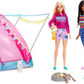 Barbie Dolls & 20 Accessories It Takes Two Camping Tent Playset with Brooklyn & Malibu Dolls & 2 Moving Animals – 20