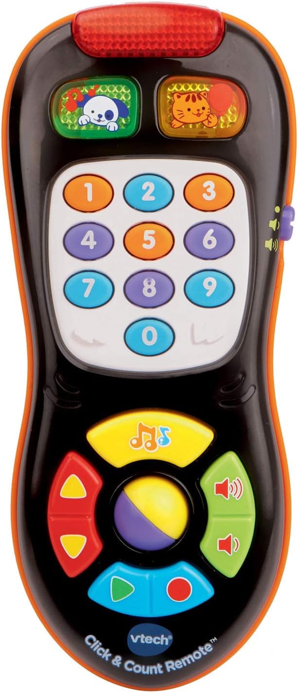 VTech Click & Count Remote A" Interactive Learning Toy (Black)