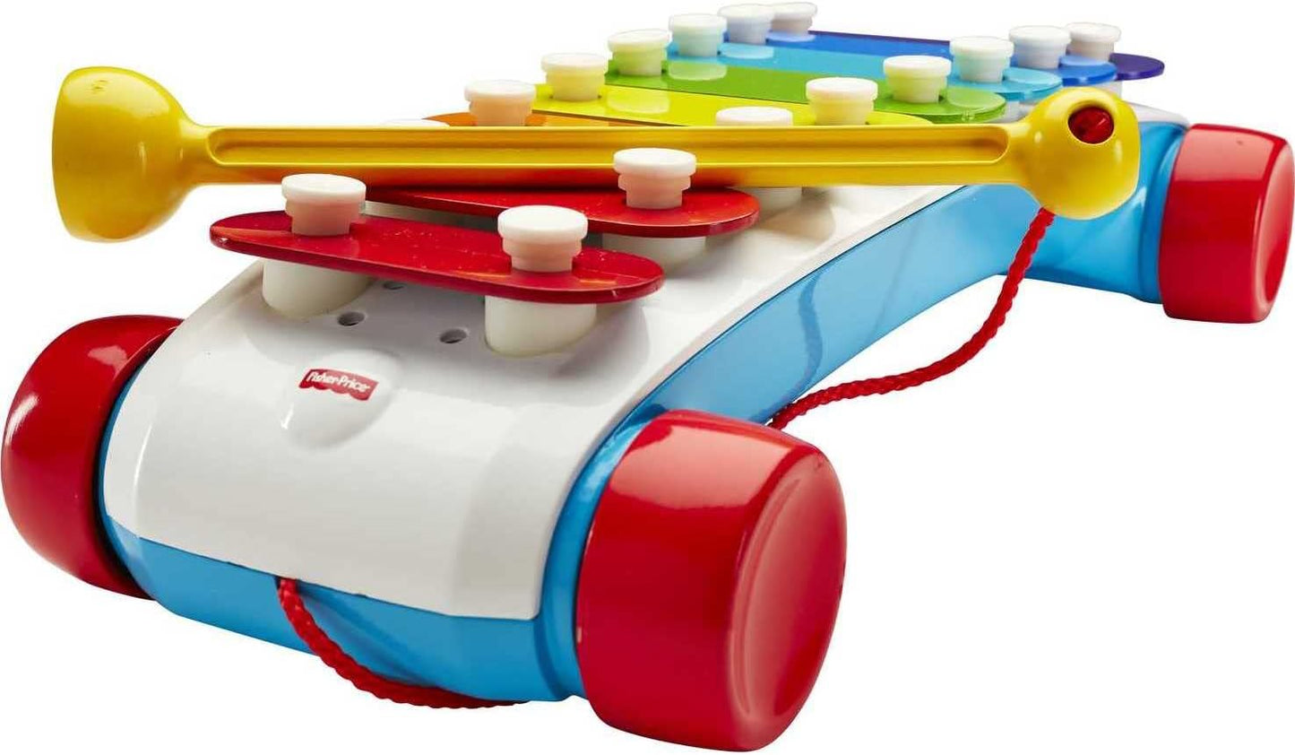 Fisher-Price Toddler Pull Toy Classic Xylophone Pretend Musical Instrument with Mallet