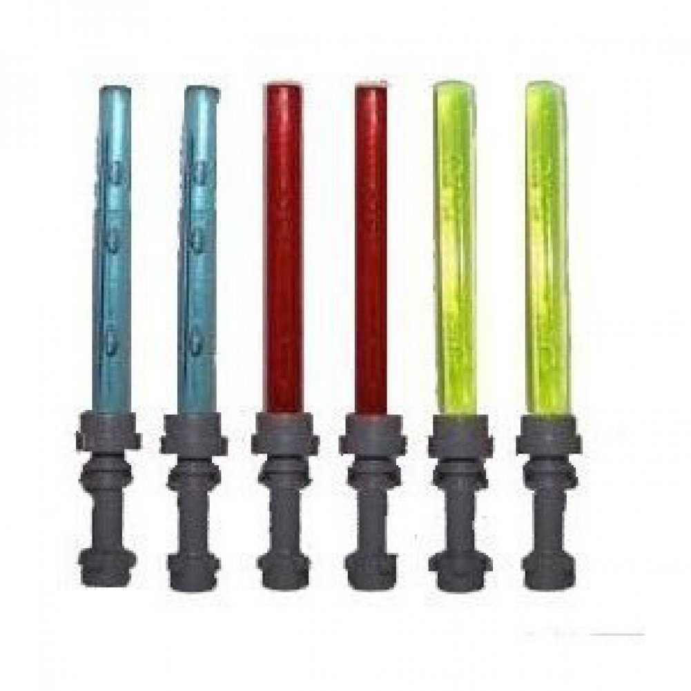 LEGO Lot of 6 Lightsaber for Small Minifigures (2 Red 2 Blue 2 Yellow) – 6