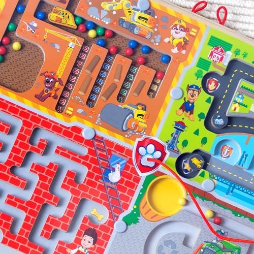 Melissa & Doug Melissa Doug PAW Patrol Wooden 4-in-1 Magnetic Wand Maze Board - FSC