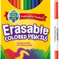 Crayola Erasable Colored Pencils (24ct) A" Vibrant Colors Easy to Erase – 24