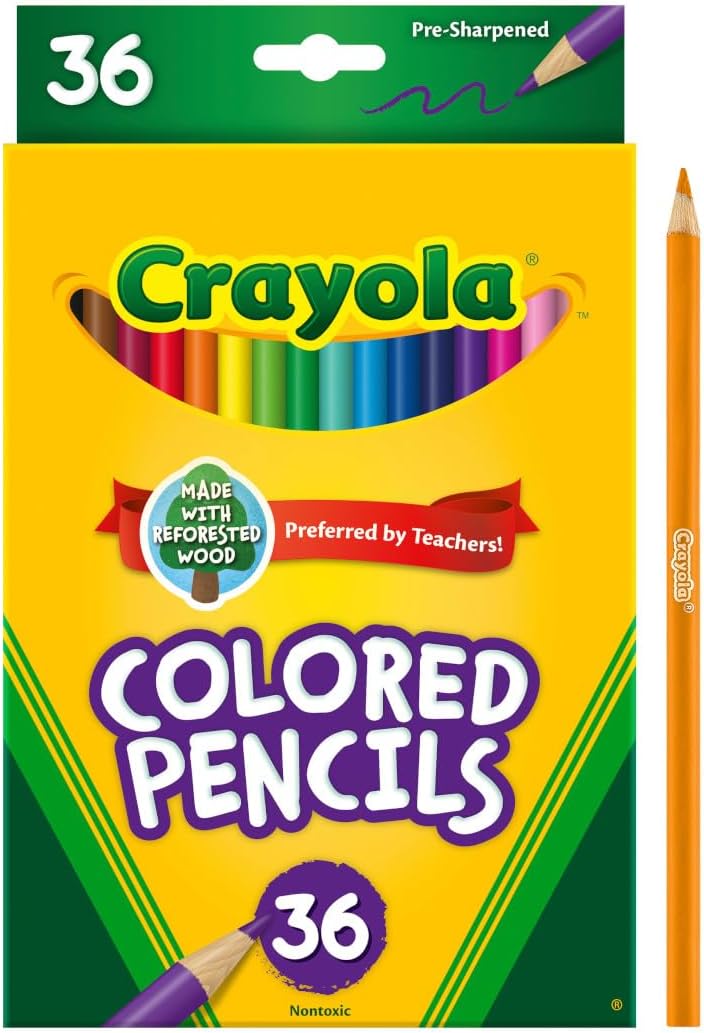 Crayola Colored Pencils 36ct Pencils Set Arts Crafts Supplies Coloring Book Pencils Gifts