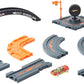 Hot Wheels Toy Car Track Set Pack 10 Track-Building Parts with City Square Bridge & 1:64 Scale Vehicle Connects to Other Tracks – 10