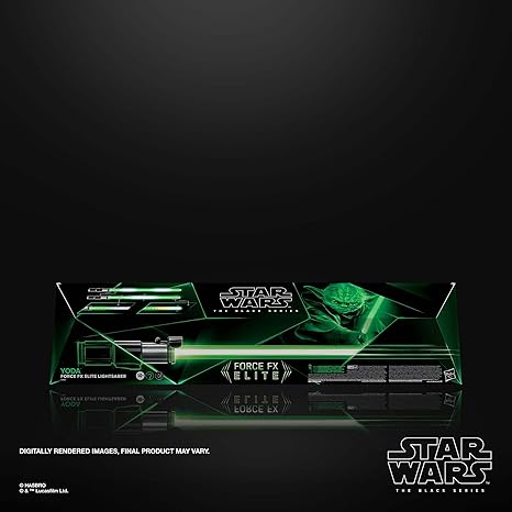 Star Wars The Black Series Yoda Force FX Elite Electronic Lightsaber with Advanced LED