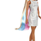 Barbie Fantasy Hair Doll A" Long Colorful Brunette Hair with Mermaid & Unicorn Outfit
