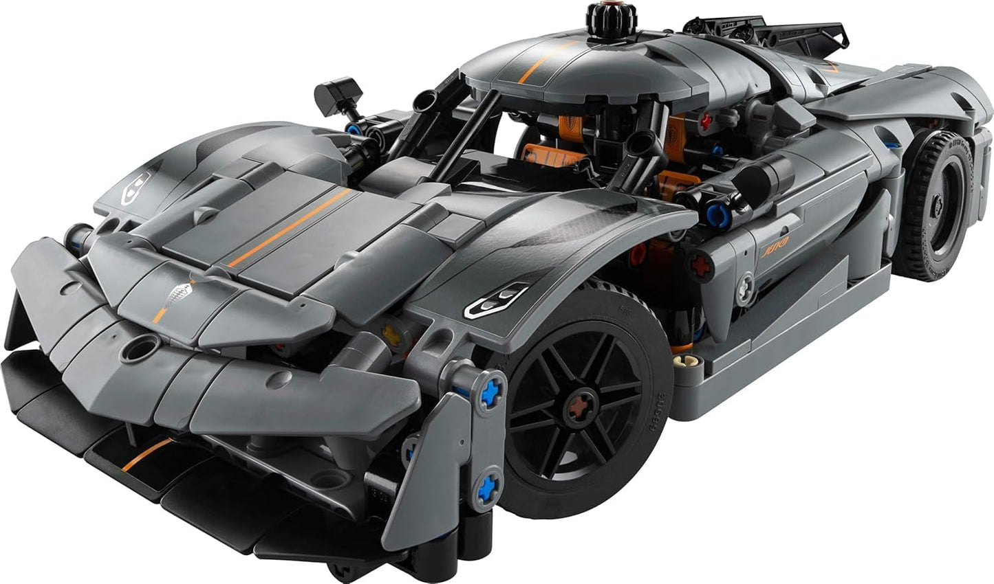 LEGO Technic Koenigsegg Jesko Absolut Grey Hypercar Sports Car Building Toy Set for Boys and Girls Vehicle