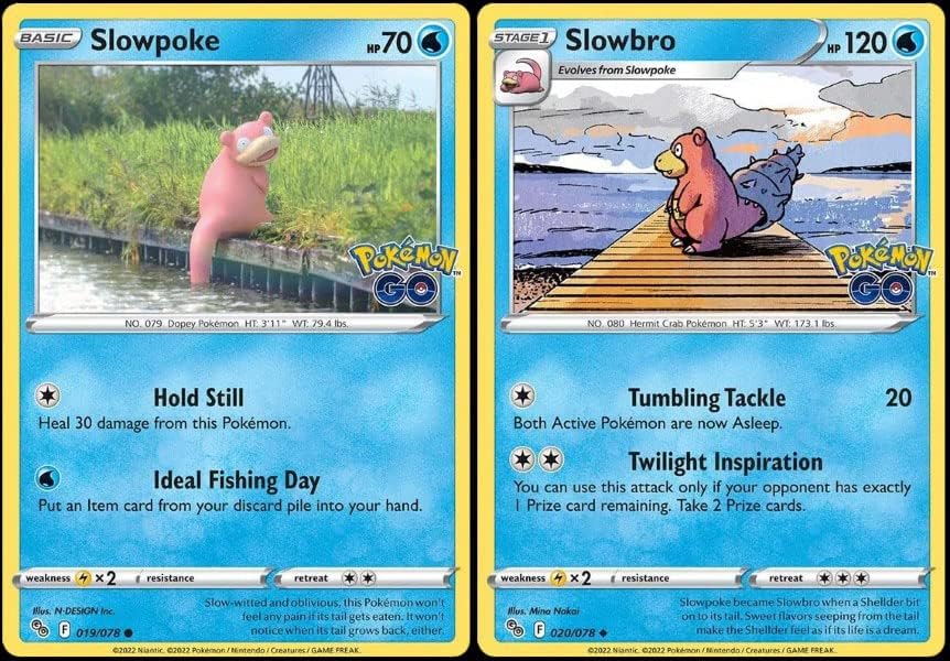 Pokemon Slowbro 020078 - Pokemon Go - Evolution Card Lot - Slowpoke