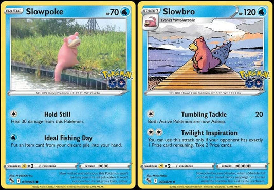 Pokemon Slowbro 020078 - Pokemon Go - Evolution Card Lot - Slowpoke