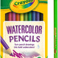 Crayola Watercolor Colored Pencils (24ct) A" Watercolor Paint Alternative – 24