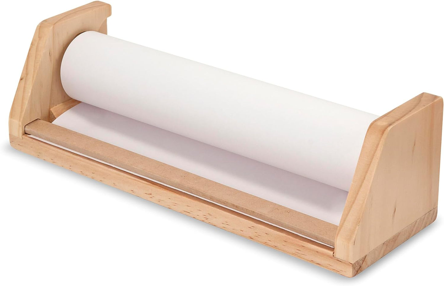 Melissa & Doug Wooden Paper Roll Dispenser A" Includes 12 inches x 75-ft Paper – 12
