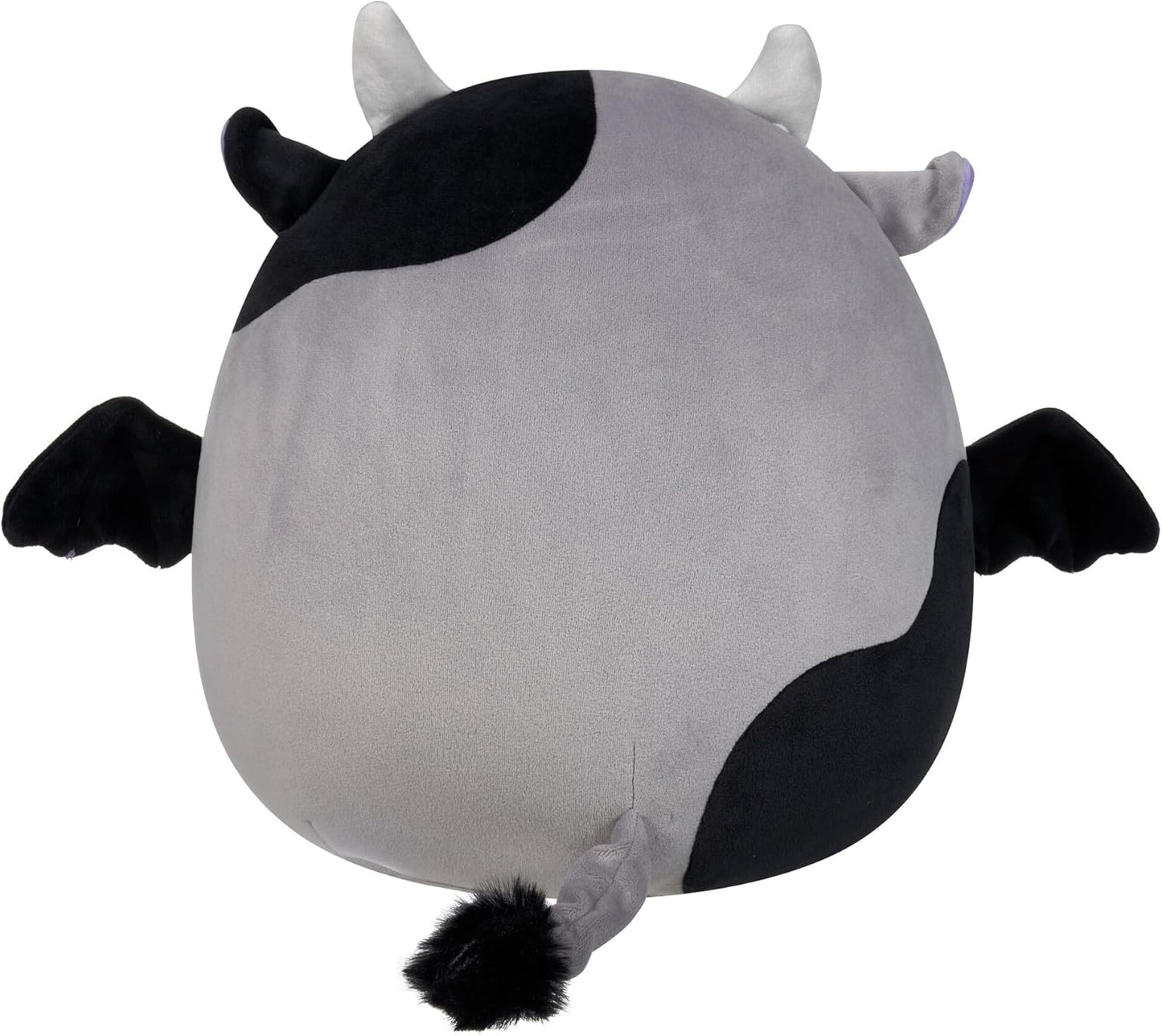 Squishmallows Original 12-Inch Bridgette Grey and Black Cow Bat - Official Jazwares Plush