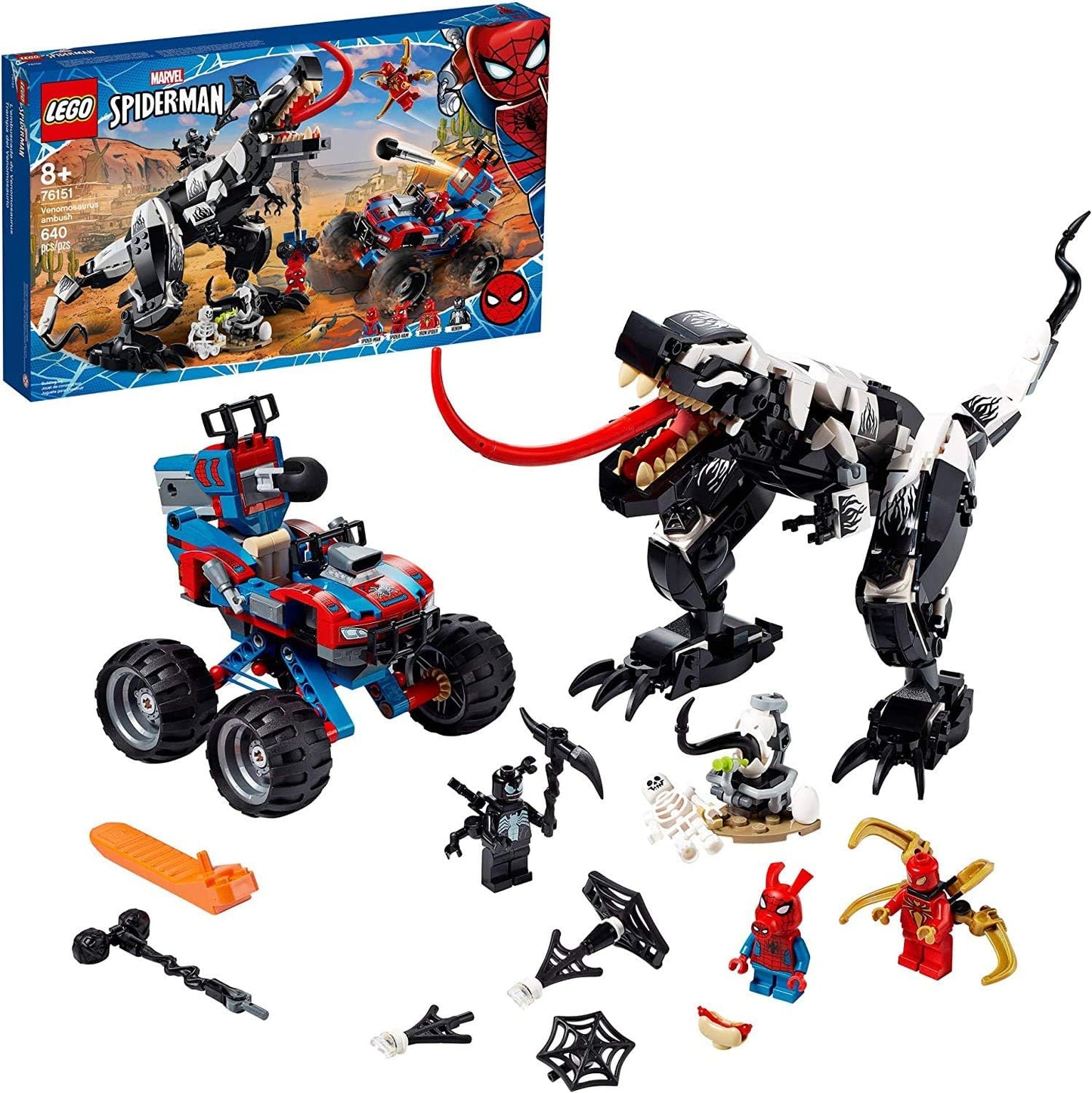 LEGO Marvel Spider-Man Venomosaurus Ambush 76151 Building Toy with Superhero Minifigures
