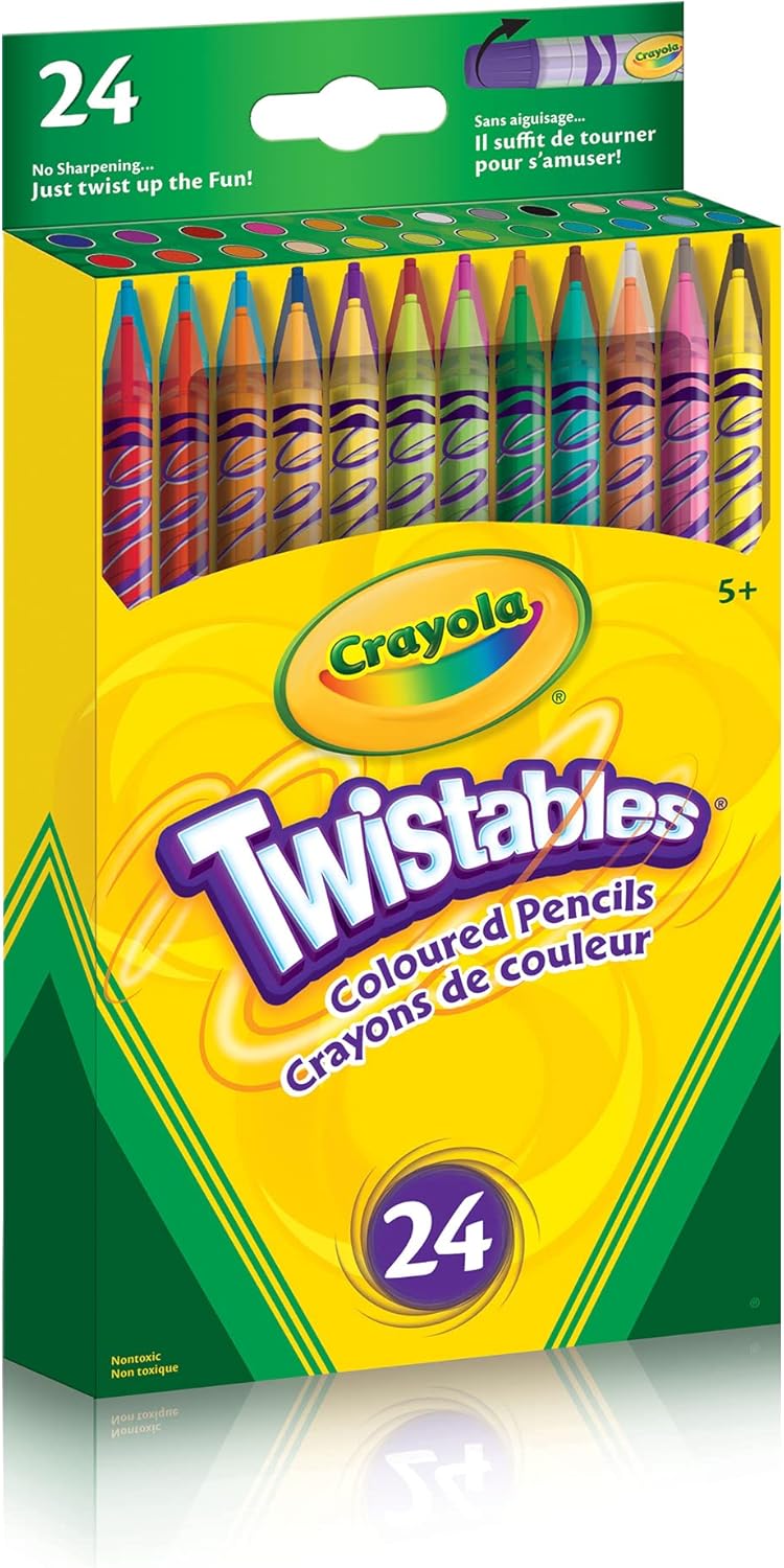 Crayola Twistables Colored Pencils (24ct Pack of 2) AA"A No Sharpening Vibrant Colors – 24