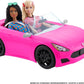 Barbie Toy Car Bright Pink Doll-Sized Convertible with 2 Seats Seatbelts & Rolling Wheels Realistic Details – 2