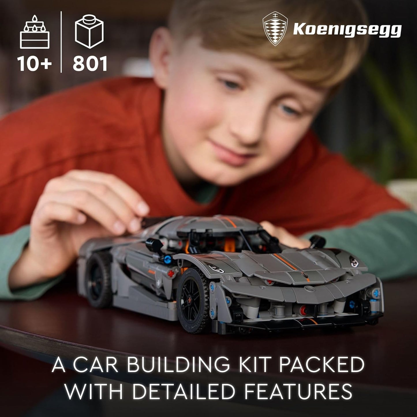 LEGO Technic Koenigsegg Jesko Absolut Grey Hypercar Sports Car Building Toy Set for Boys and Girls Vehicle