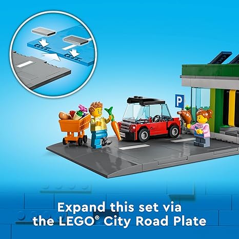 LEGO My City Grocery Store 60347 Building Toy Set for Girls Boys and Ages 6 404 Pieces